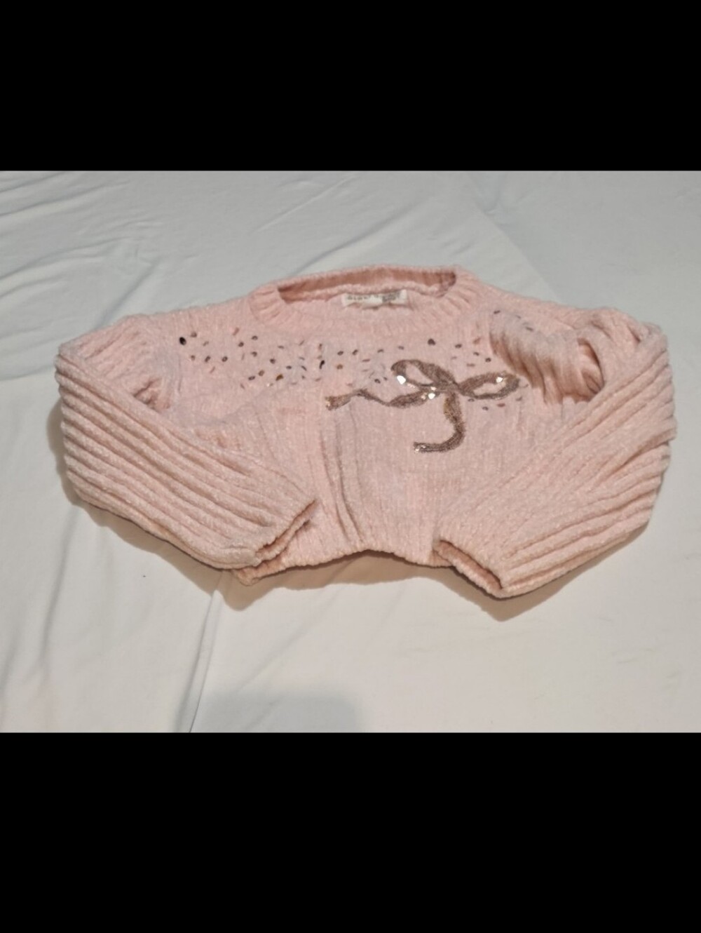 Btween girls size 4 pink bow sweater #07